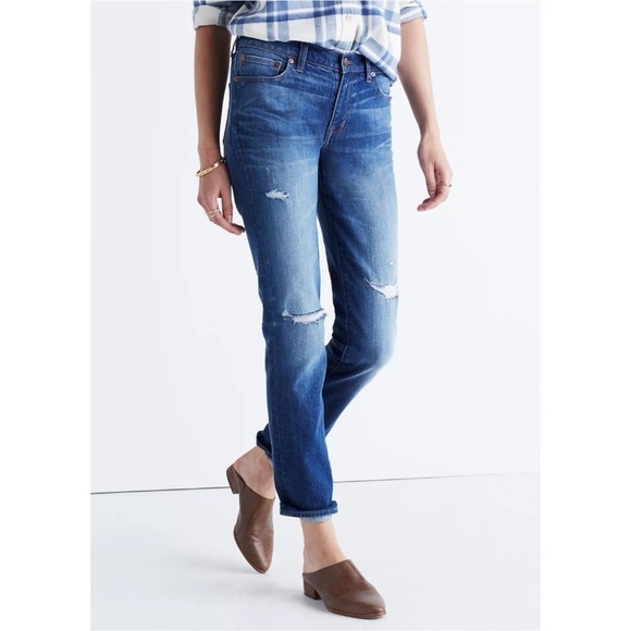 Madewell The Slim Boyjean in Brinville Wash: Rip and Repair Edition - Picture 2 of 11